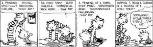Calvin and Hobbes painting, posted on the obsessive imagist
